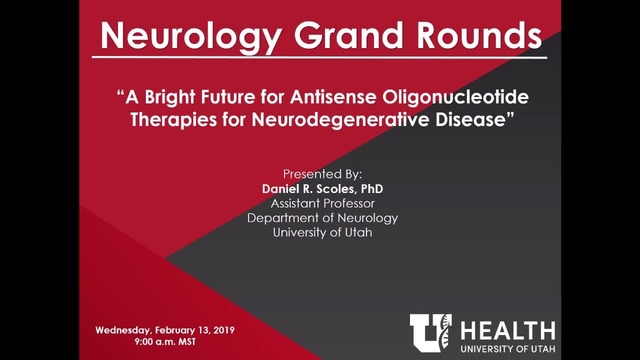 Grand Rounds: Daniel R. Scoles, PhD