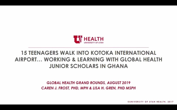 Grand Rounds: Caren Frost, PhD, MPH & Lisa Gren, PhD, MSPH