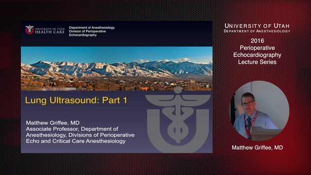 Grand Rounds: Matthew Griffee, MD