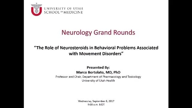 Grand Rounds: Marco Bortolato, MD, PhD