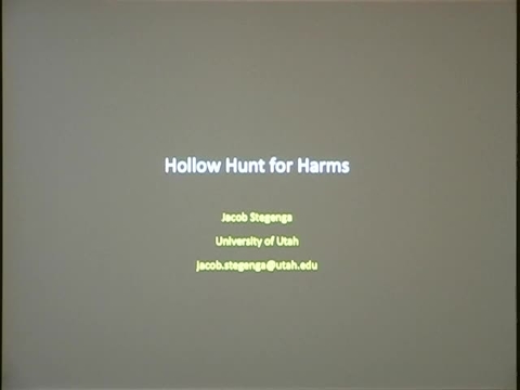 Grand Rounds: Jacob Stegenga