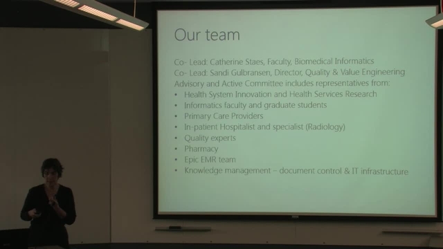 Grand Rounds: Catherine Staes, PhD; Sandi Gulbransen