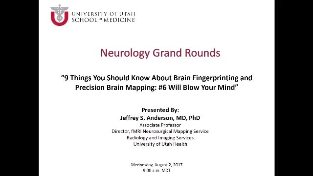 Grand Rounds: Jeffrey S. Anderson, MD, PhD