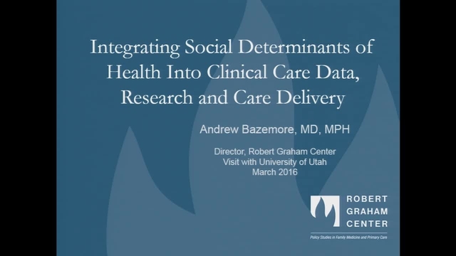 Grand Rounds: Andrew Bazemore, MD, MPH