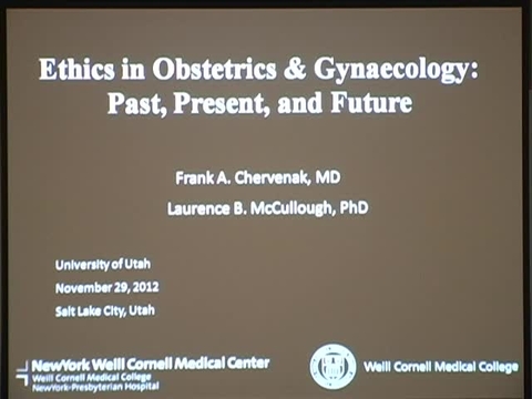 Grand Rounds: Frank Chervenak, MD