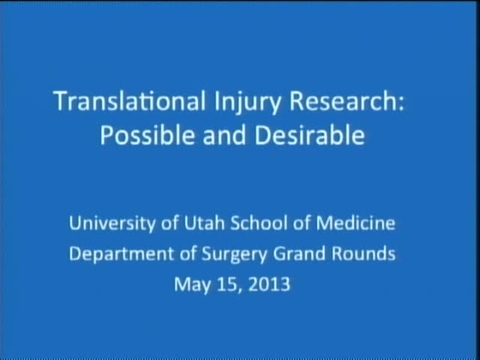 Grand Rounds: Raul Coimbra, M.D.