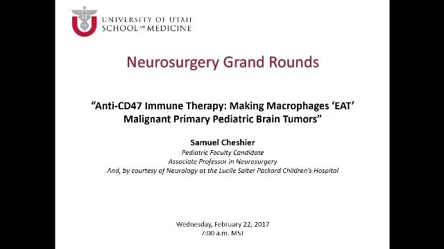 Grand Rounds: Samuel Cheshier