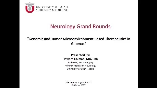 Grand Rounds: Howard Colman, MD, PhD
