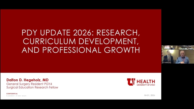 Grand Rounds: Dalton Hegeholz, MD; Jessica Hall, MD