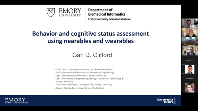 Grand Rounds: Gari D. Clifford,  DPhil, MSc, SMIEEE