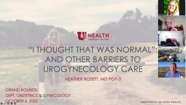 Grand Rounds: Heather Rosett, MD 