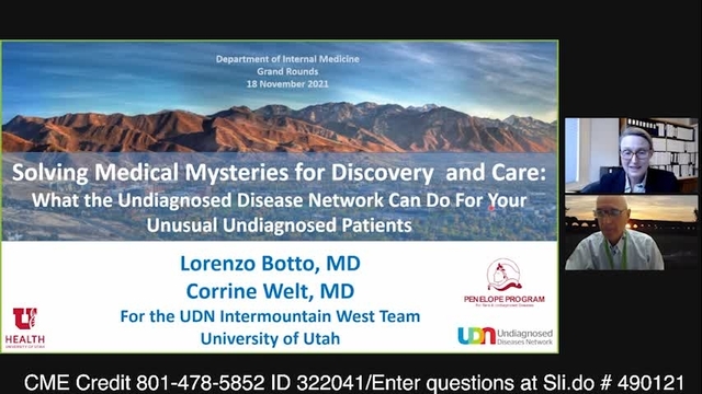 Grand Rounds: Lorenzo D. Botto, MD, Corinne K. Welt, MD