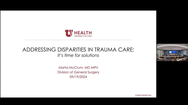Grand Rounds: Dr. Marta McCrum