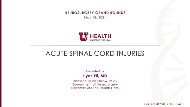 Grand Rounds:  Ilyas Eli, MD