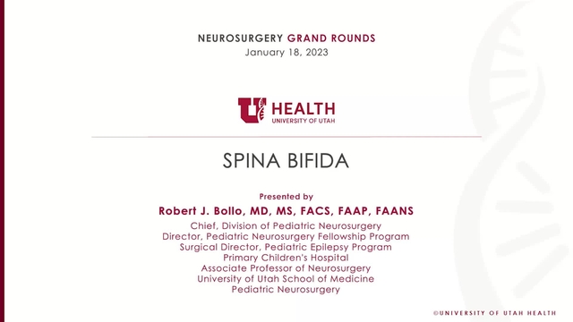 Grand Rounds: Robert Bollo MD, FACS, FAAP, FAANS
