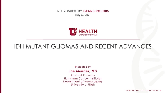 Grand Rounds: Joe Mendez, MD