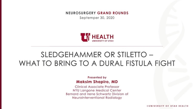 Grand Rounds: Maksim Shapiro, MD