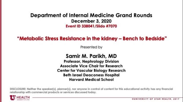 Grand Rounds: Samir M. Parikh, MD