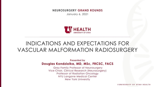 Grand Rounds: Douglas Kondziolka, MD, MSc, FRCSC, FACS