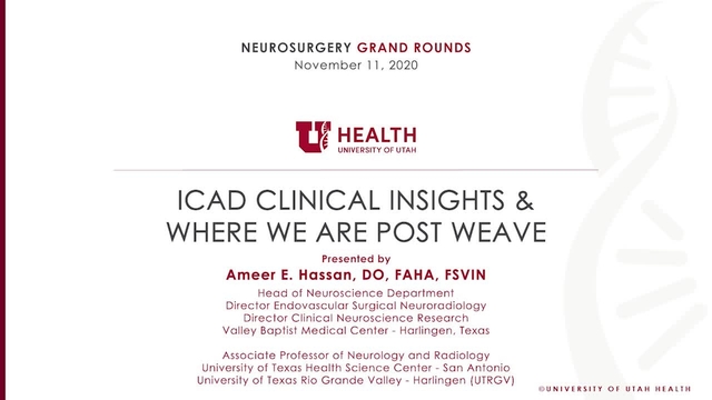 Grand Rounds: Ameer E. Hassan, DO, FAHA, FSVIN