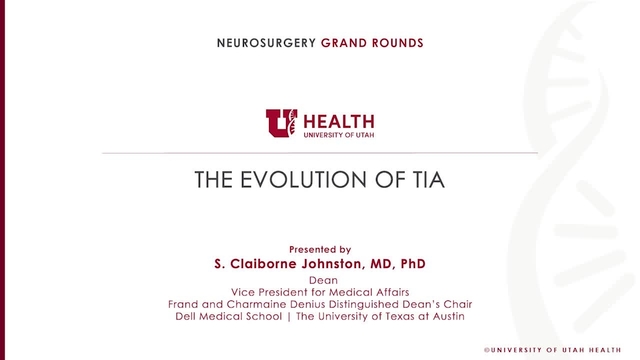 Grand Rounds: S. Claiborne Johnston, MD, PhD