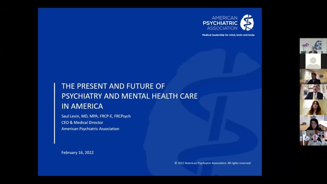Grand Rounds: Saul Levin, MD, MPA, FRCP-E, FRCPsych