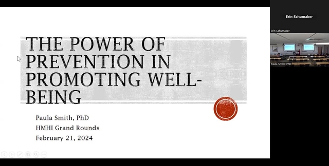 Grand Rounds: Paula Smith, PhD