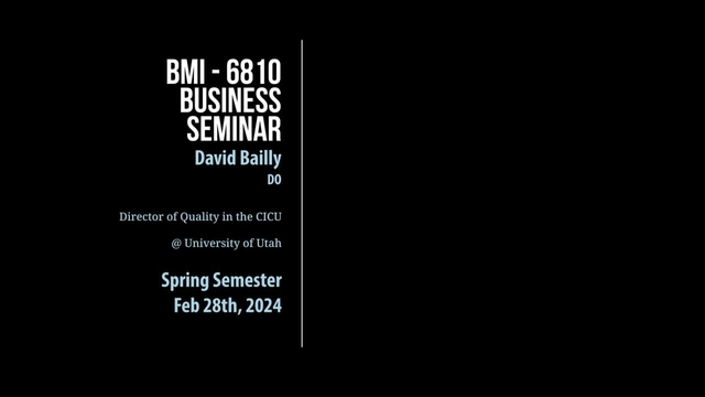 Grand Rounds: David Bailly