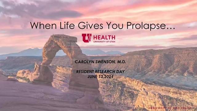 Grand Rounds: Carolyn Swenson, MD