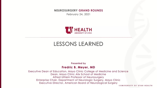 Grand Rounds: Fredric B. Meyer, MD