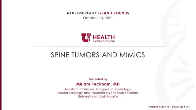 Grand Rounds: Miriam Peckham, MD