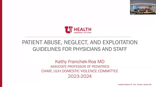 Grand Rounds: Dr. Kathy Franchek