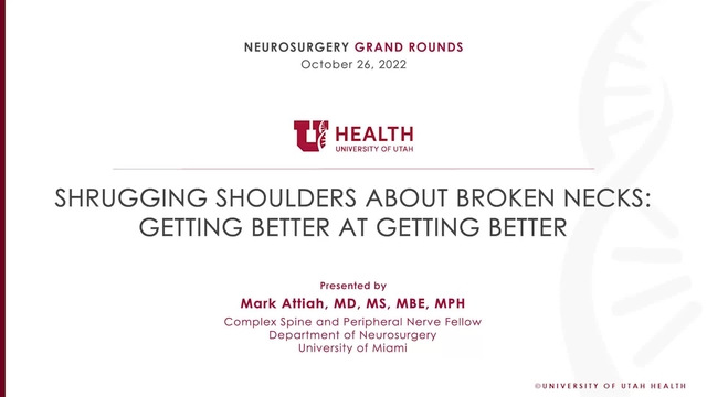 Grand Rounds: Mark Attiah, MD, MS, MBE, MPH