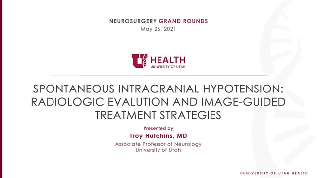 Grand Rounds: Troy Hutchins, MD