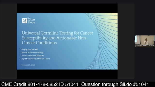 Grand Rounds: Gregory Idos, MD, MS