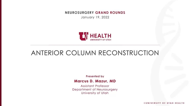 Grand Rounds: Marcus D. Mazur, MD