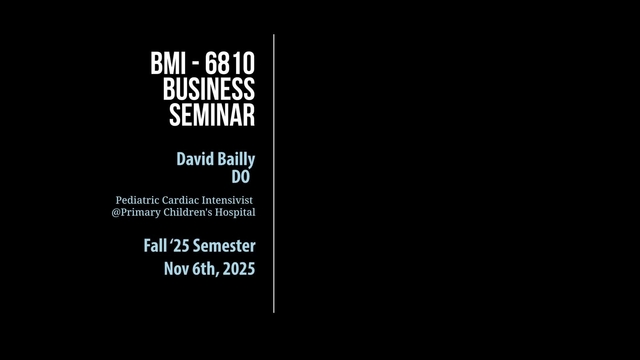 Grand Rounds: Dr. David Bailly