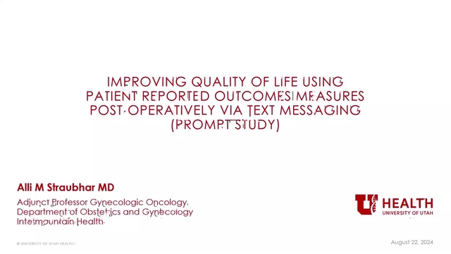 Grand Rounds: Alli M Straubhar, MD 
