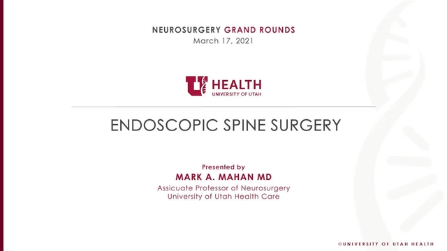 Grand Rounds: Mark A. Mahan, MD, FAANS
