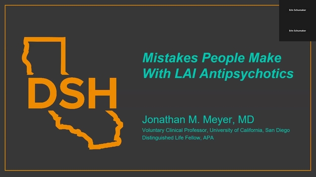 Grand Rounds: Jonathan M. Meyer, MD, DLFAPA