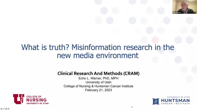 Grand Rounds: Eric L. Warner, PhD