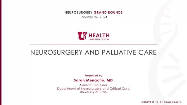 Grand Rounds: Sarah Menacho, MD