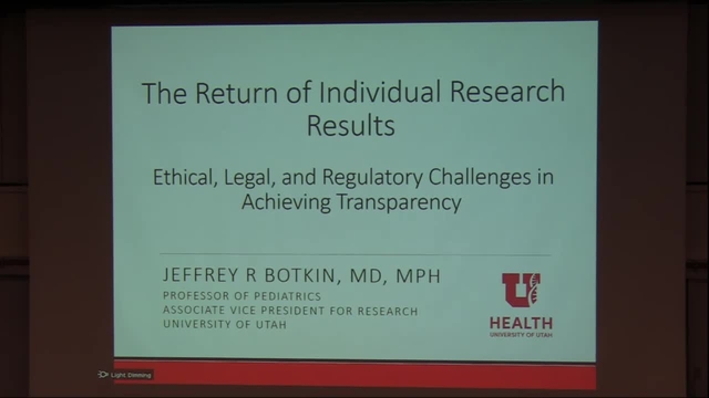 Grand Rounds: Jeffrey R. Botkin 