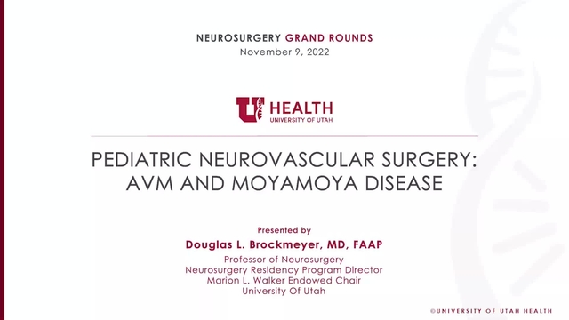 Grand Rounds: Douglas L. Brockmeyer, MD, FAAP