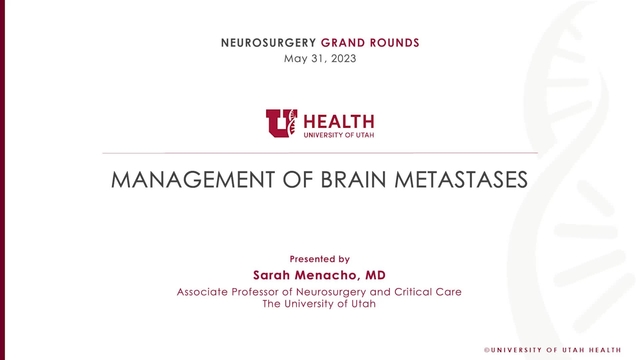 Grand Rounds: Sarah Menacho, MD