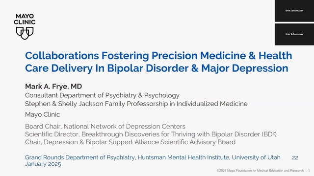 Grand Rounds: Mark A. Frye, MD