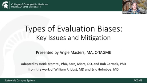 Thumbnail for entry ACGME Hub Faculty Assessment - Bias