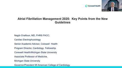 Thumbnail for Atrial Fibrillation Management 2025: Key Points from the New Guidelines - April 22, 2025