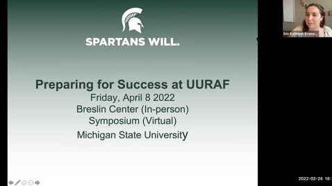 Thumbnail for entry March 24: Preparing for a Successful Virtual Presentation at UURAF