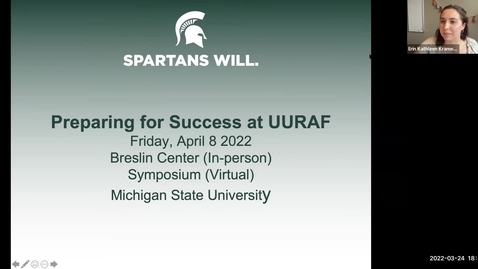 Thumbnail for March 24: Preparing for a Successful Virtual Presentation at UURAF